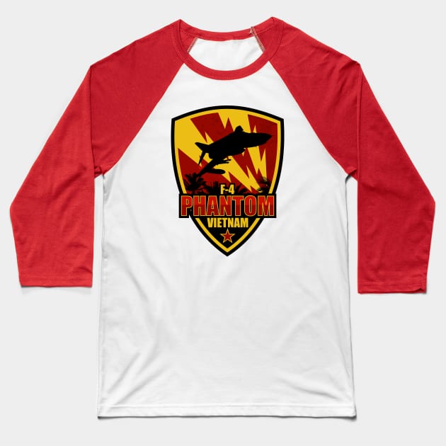 F-4 Phantom Vietnam Baseball T-Shirt by TCP